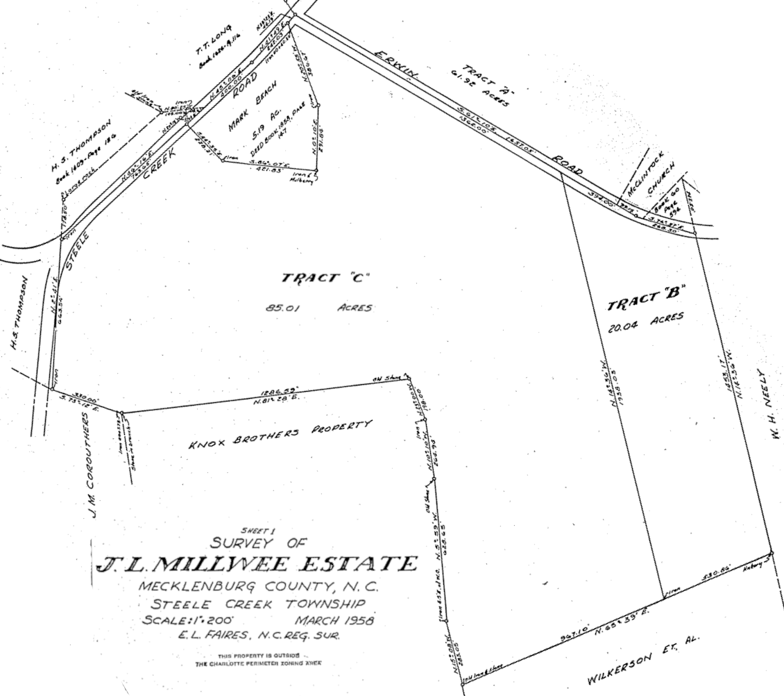 J. L. Millwee Estate map